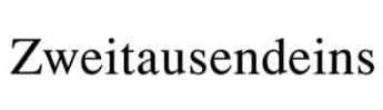 Zweitausendeins
